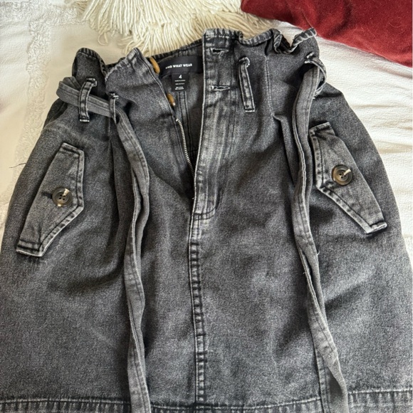 Who What Wear Gray Mini Skirt - Picture 2 of 4